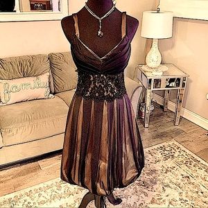 JS Boutique Black formal short dress sz 6 EUC